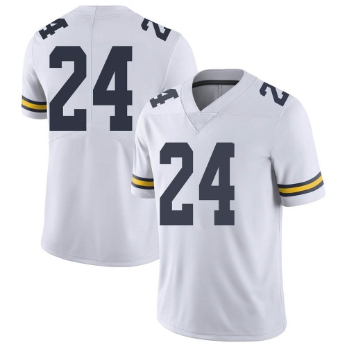 Zach Charbonnet Michigan Wolverines Men's NCAA #24 White Limited Brand Jordan College Stitched Football Jersey JVV3454AR